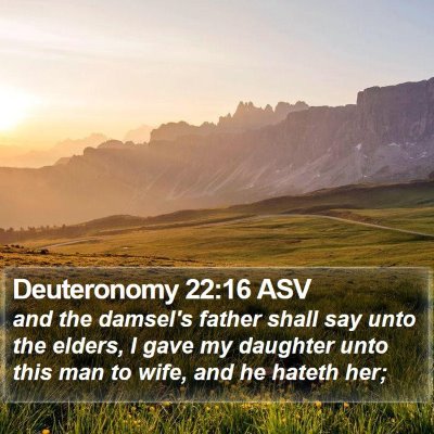 Deuteronomy 22:16 ASV Bible Verse Image