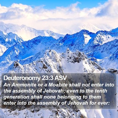 Deuteronomy 23:3 ASV Bible Verse Image