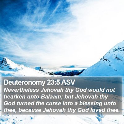 Deuteronomy 23:5 ASV Bible Verse Image
