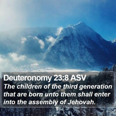 Deuteronomy 23:8 ASV Bible Verse Image