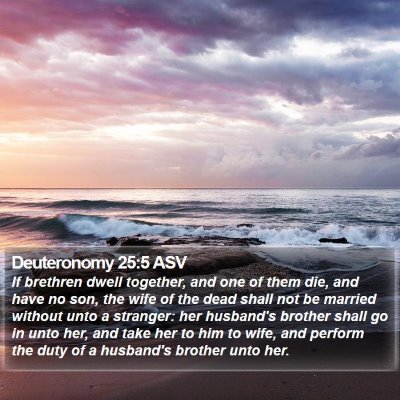 Deuteronomy 25:5 ASV Bible Verse Image