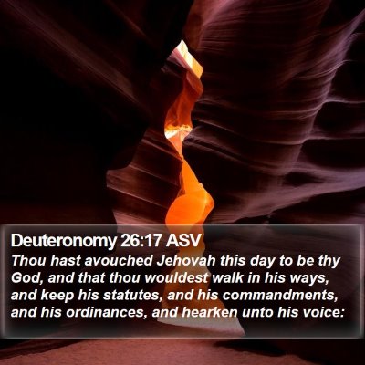 Deuteronomy 26:17 ASV Bible Verse Image