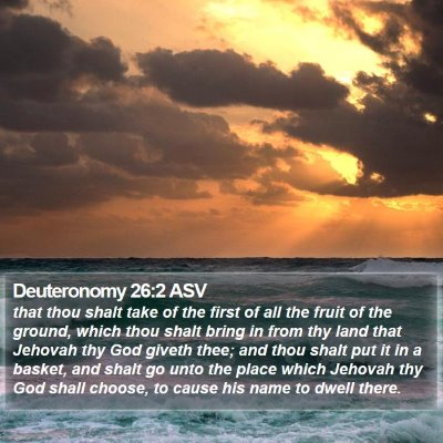 Deuteronomy 26:2 ASV Bible Verse Image