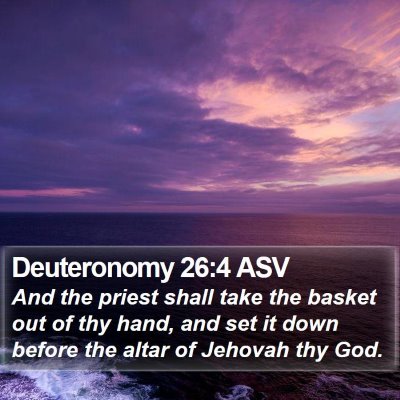 Deuteronomy 26:4 ASV Bible Verse Image