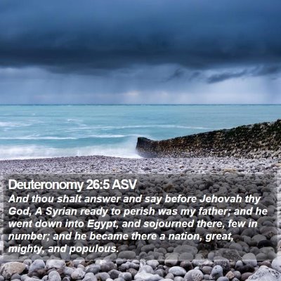 Deuteronomy 26:5 ASV Bible Verse Image