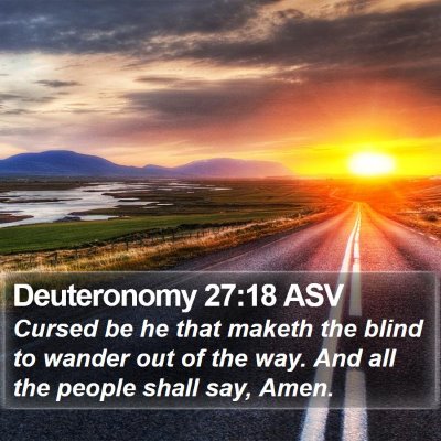 Deuteronomy 27:18 ASV Bible Verse Image
