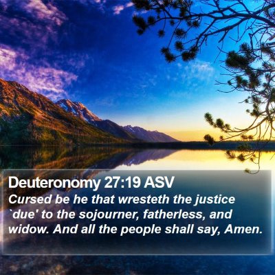 Deuteronomy 27:19 ASV Bible Verse Image