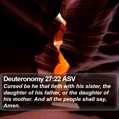 Deuteronomy 27:22 ASV Bible Verse Image