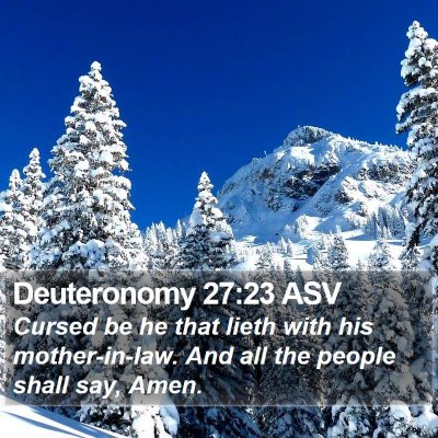Deuteronomy 27:23 ASV Bible Verse Image