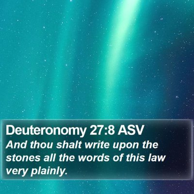 Deuteronomy 27:8 ASV Bible Verse Image