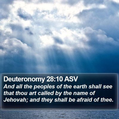 Deuteronomy 28:10 ASV Bible Verse Image