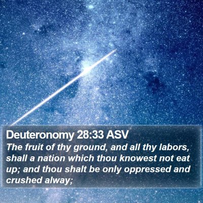 Deuteronomy 28:33 ASV Bible Verse Image
