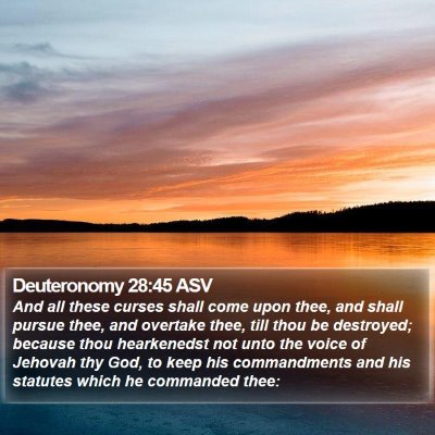 Deuteronomy 28:45 ASV Bible Verse Image