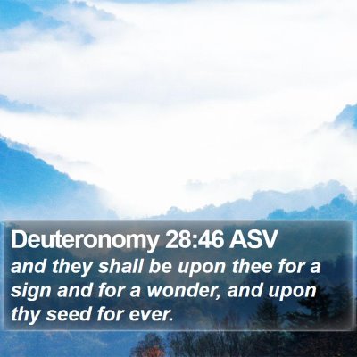 Deuteronomy 28:46 ASV Bible Verse Image