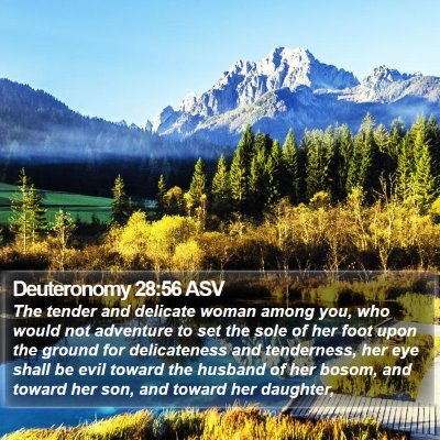 Deuteronomy 28:56 ASV Bible Verse Image