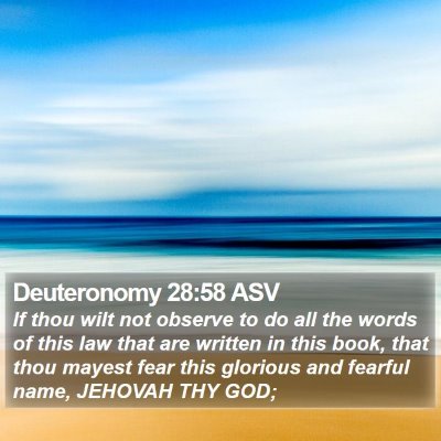 Deuteronomy 28:58 ASV Bible Verse Image