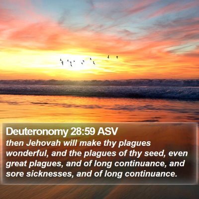 Deuteronomy 28:59 ASV Bible Verse Image