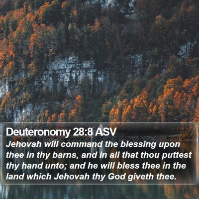 Deuteronomy 28:8 ASV Bible Verse Image