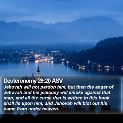 Deuteronomy 29:20 ASV Bible Verse Image