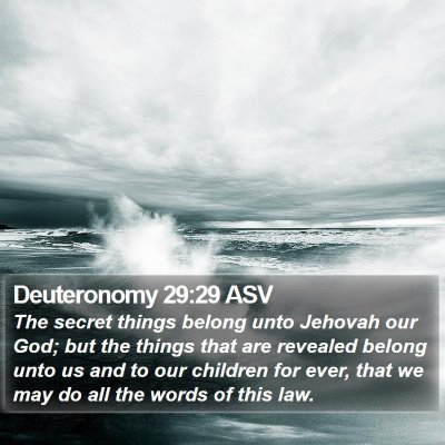 Deuteronomy 29:29 ASV Bible Verse Image