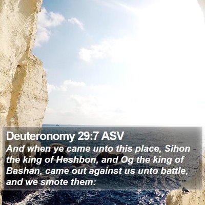Deuteronomy 29:7 ASV Bible Verse Image