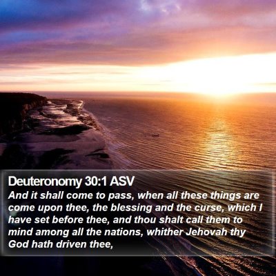 Deuteronomy 30:1 ASV Bible Verse Image