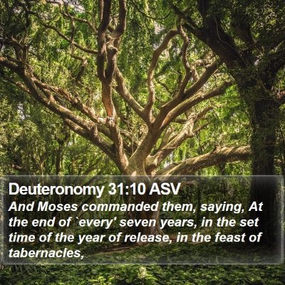 Deuteronomy 31:10 ASV Bible Verse Image