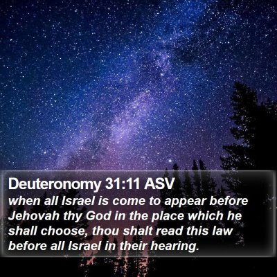 Deuteronomy 31:11 ASV Bible Verse Image