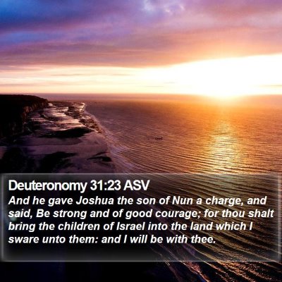 Deuteronomy 31:23 ASV Bible Verse Image