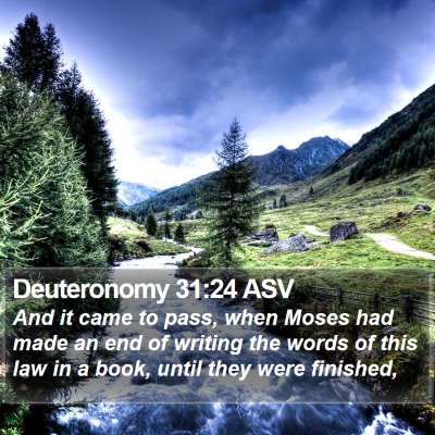 Deuteronomy 31:24 ASV Bible Verse Image