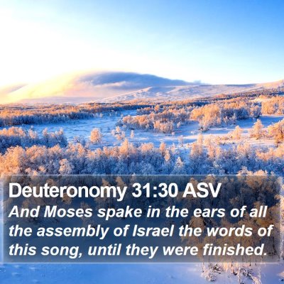 Deuteronomy 31:30 ASV Bible Verse Image