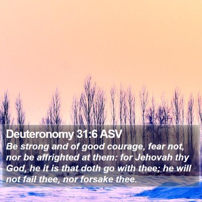 Deuteronomy 31:6 ASV Bible Verse Image