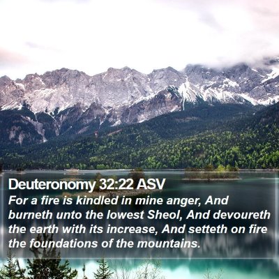 Deuteronomy 32:22 ASV Bible Verse Image