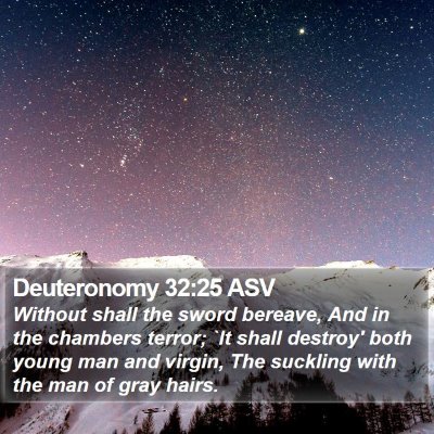 Deuteronomy 32:25 ASV Bible Verse Image