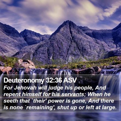 Deuteronomy 32:36 ASV Bible Verse Image