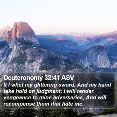 Deuteronomy 32:41 ASV Bible Verse Image