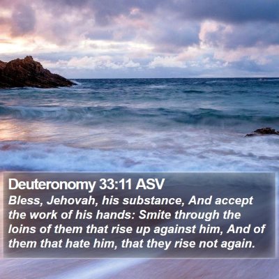 Deuteronomy 33:11 ASV Bible Verse Image