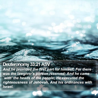 Deuteronomy 33:21 ASV Bible Verse Image