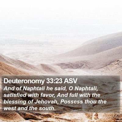 Deuteronomy 33:23 ASV Bible Verse Image