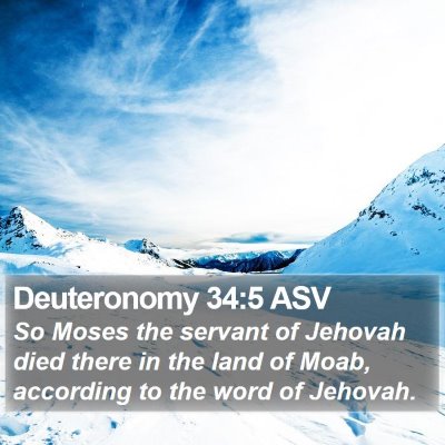 Deuteronomy 34:5 ASV Bible Verse Image