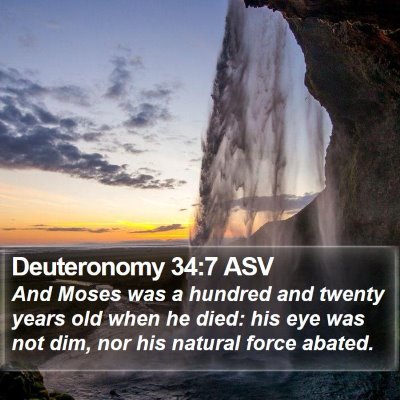 Deuteronomy 34:7 ASV Bible Verse Image