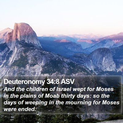 Deuteronomy 34:8 ASV Bible Verse Image
