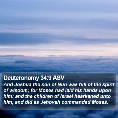 Deuteronomy 34:9 ASV Bible Verse Image