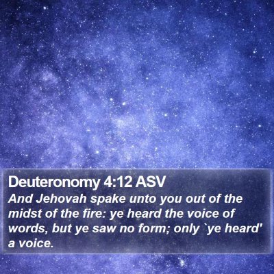 Deuteronomy 4:12 ASV Bible Verse Image