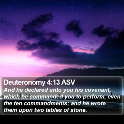 Deuteronomy 4:13 ASV Bible Verse Image
