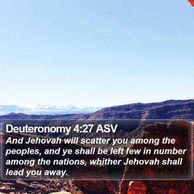 Deuteronomy 4:27 ASV Bible Verse Image