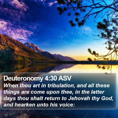 Deuteronomy 4:30 ASV Bible Verse Image