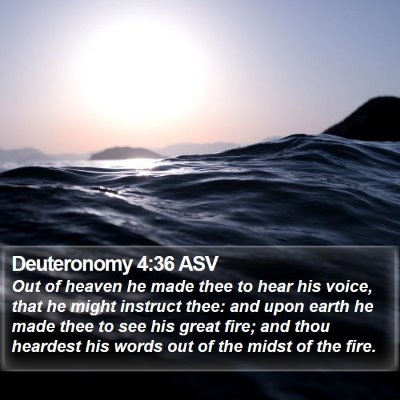 Deuteronomy 4:36 ASV Bible Verse Image