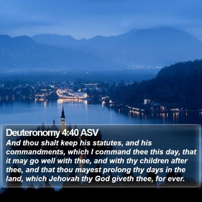 Deuteronomy 4:40 ASV Bible Verse Image