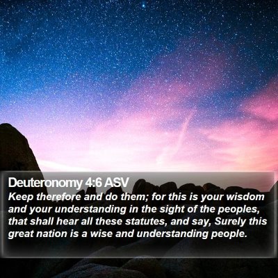 Deuteronomy 4:6 ASV Bible Verse Image